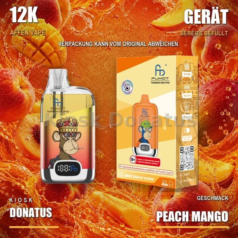 12K Affen Vape – Peach Mango