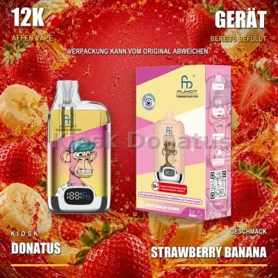 12K Affen Vape – Strawberry Banana