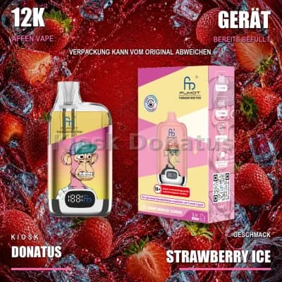 12K Affen Vape – Strawberry Ice