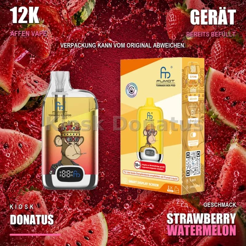 12K Affen Vape – Strawberry Watermelon