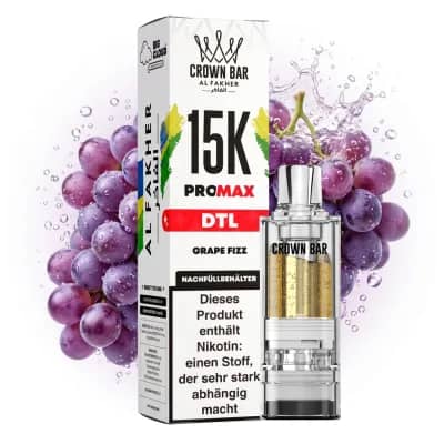 AL FAKHER CROWN BAR 15K PRO MAX - GRAPE FIZZ – POD