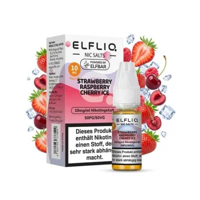 Elf Bar ElfLiq - Liqiud - 10mg - Strawberry Raspberry Cherry Ice