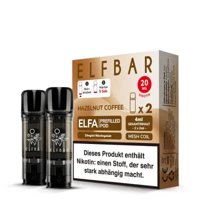 ELFBAR ELFA Prefilled Pods 2x2 ml – Hazelnut Coffee – 20 mg/ml