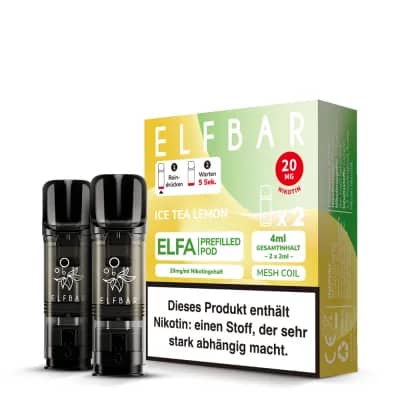 ELFBAR ELFA Prefilled Pods 2x2 ml – Ice Tea Lemon – 20 mg/ml