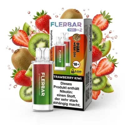 Flerbar Pod 2x 600 Züge Strawberry Kiwi