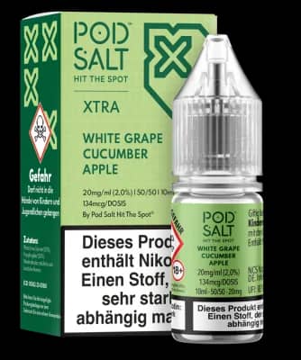 PodSalt Xtra - White Grape Cucumber Apple – 20mg/ml