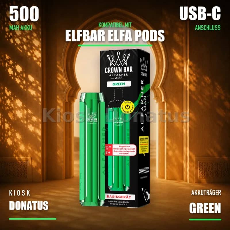 Al Fakher Crown Bar 600 Akkuträger – Green