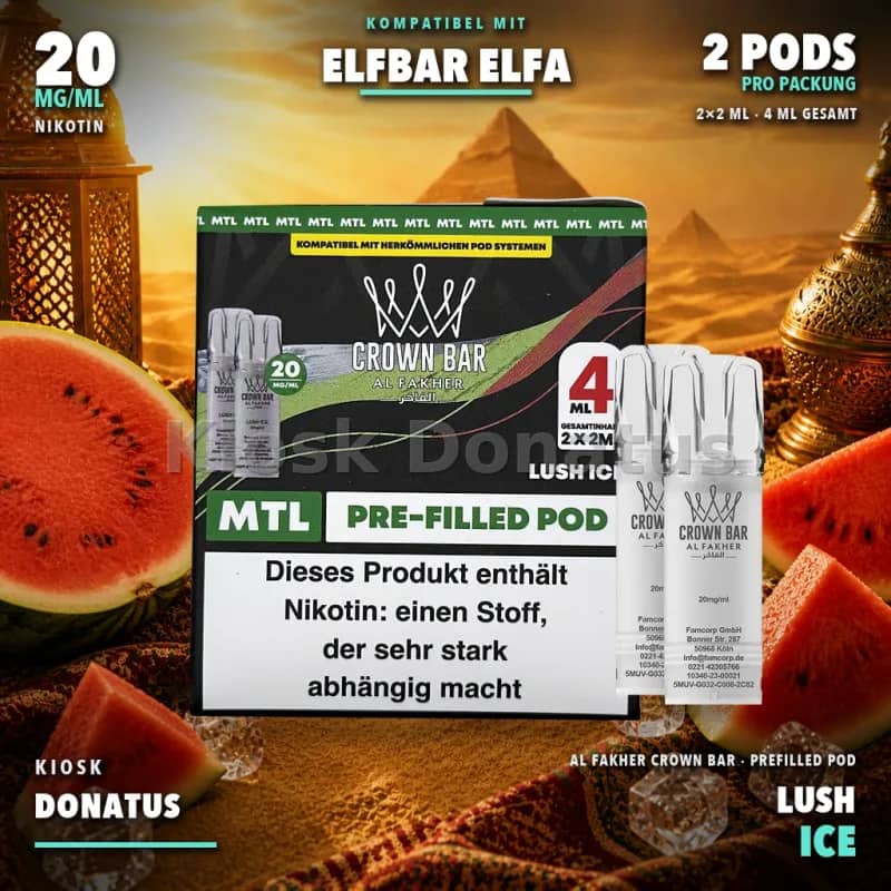 Al Fakher Crown Bar 600 Lush Ice 20mg Pods