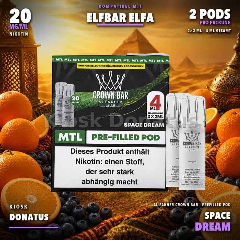 Al Fakher Crown Bar 600 Space Dream 20mg Pods