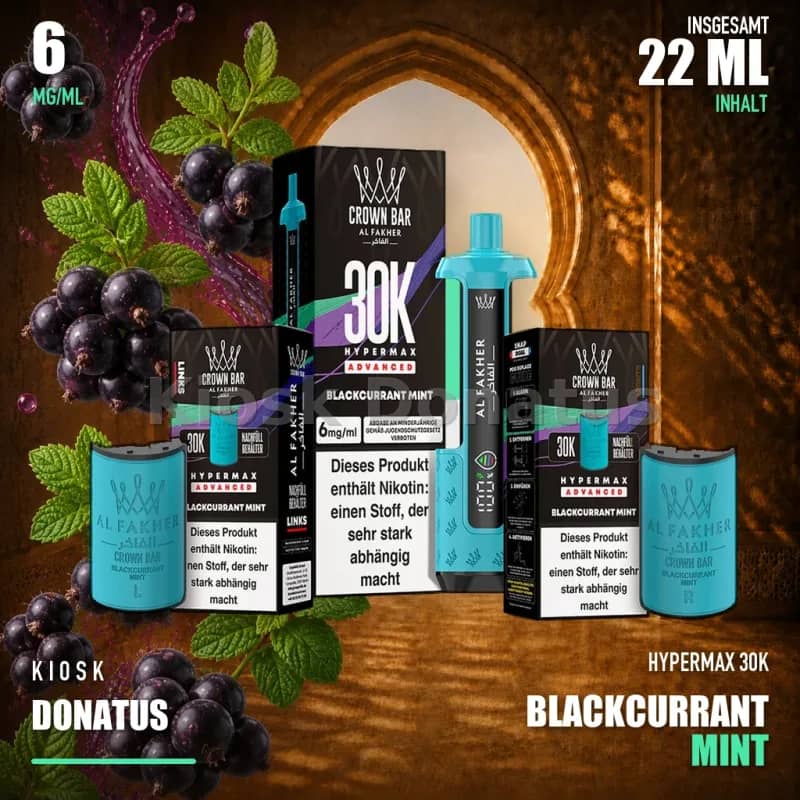 ALFAKHER 30K HYPERMAX – BLACKCURRANT MINT