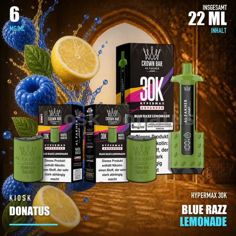 ALFAKHER 30K HYPERMAX – BLUE RAZZ LEMONADE