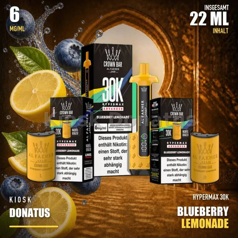ALFAKHER 30K HYPERMAX – BLUEBERRY LEMONADE