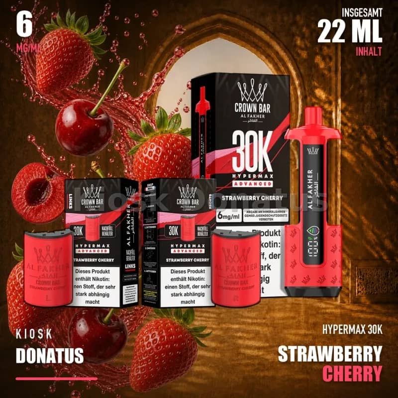 ALFAKHER 30K HYPERMAX – Strawberry Cherry