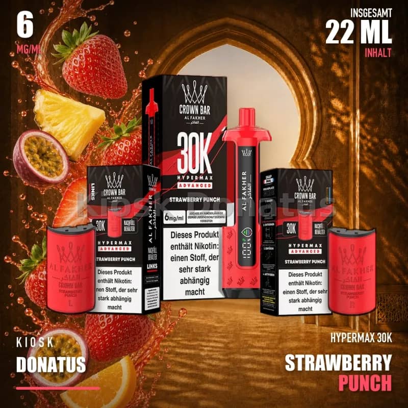 ALFAKHER 30K HYPERMAX – Strawberry Punch