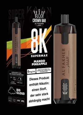 Alfakher 8k Crown Bar Supermax Mango Pineapple
