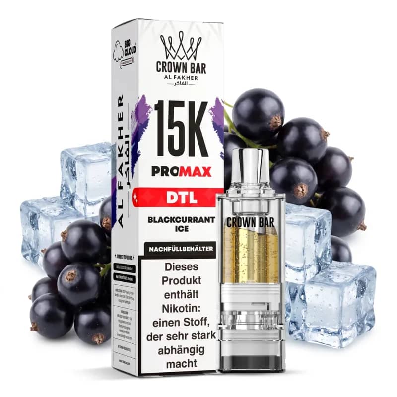 ALFAKHER CROWN BAR 15K PRO MAX - BLACKCURRANT ICE – POD