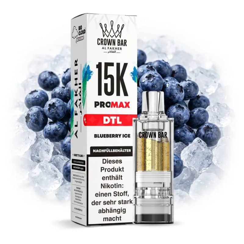 ALFAKHER CROWN BAR 15K PRO MAX - BLUEBERRY ICE – POD