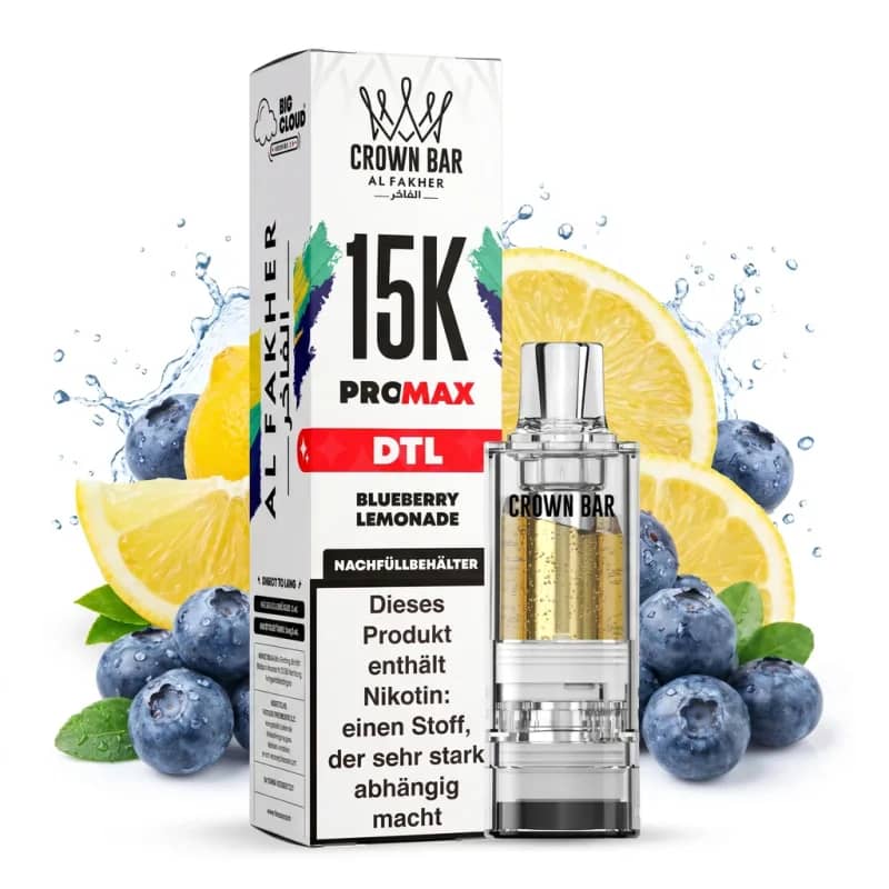 ALFAKHER CROWN BAR 15K PRO MAX - BLUEBERRY LEMONADE – POD