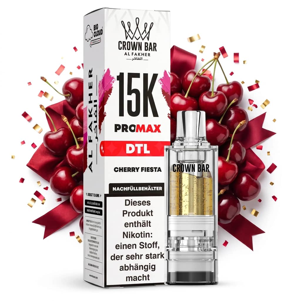 ALFAKHER CROWN BAR 15K PRO MAX - CHERRY FIESTA – POD
