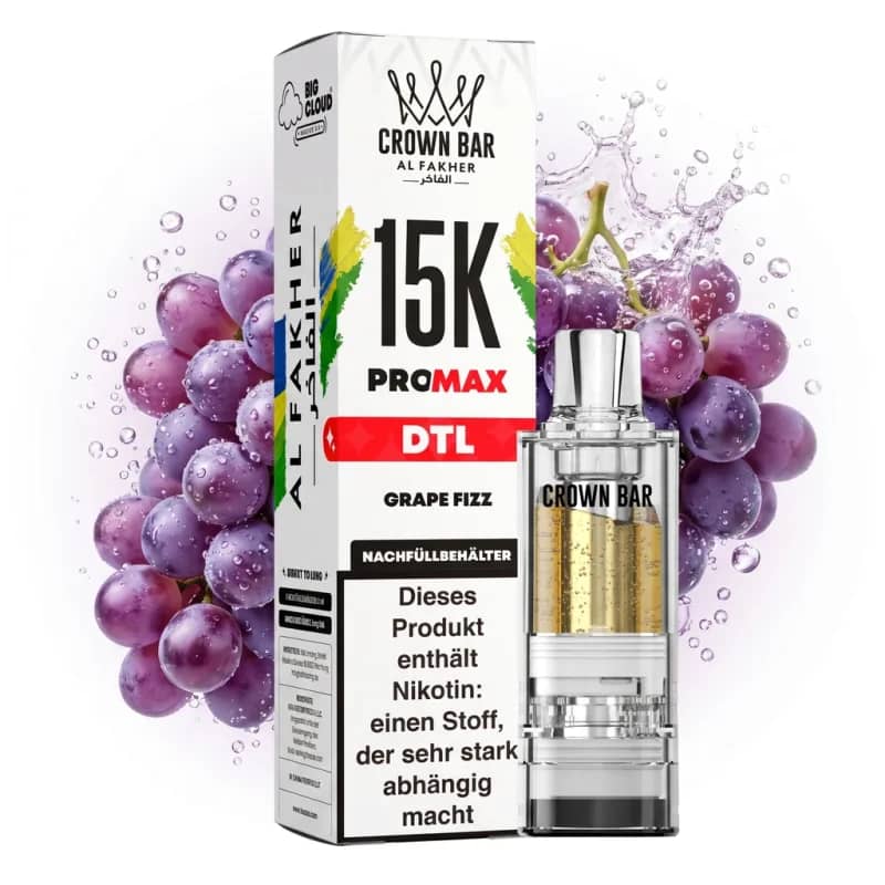 ALFAKHER CROWN BAR 15K PRO MAX - GRAPE FIZZ – POD