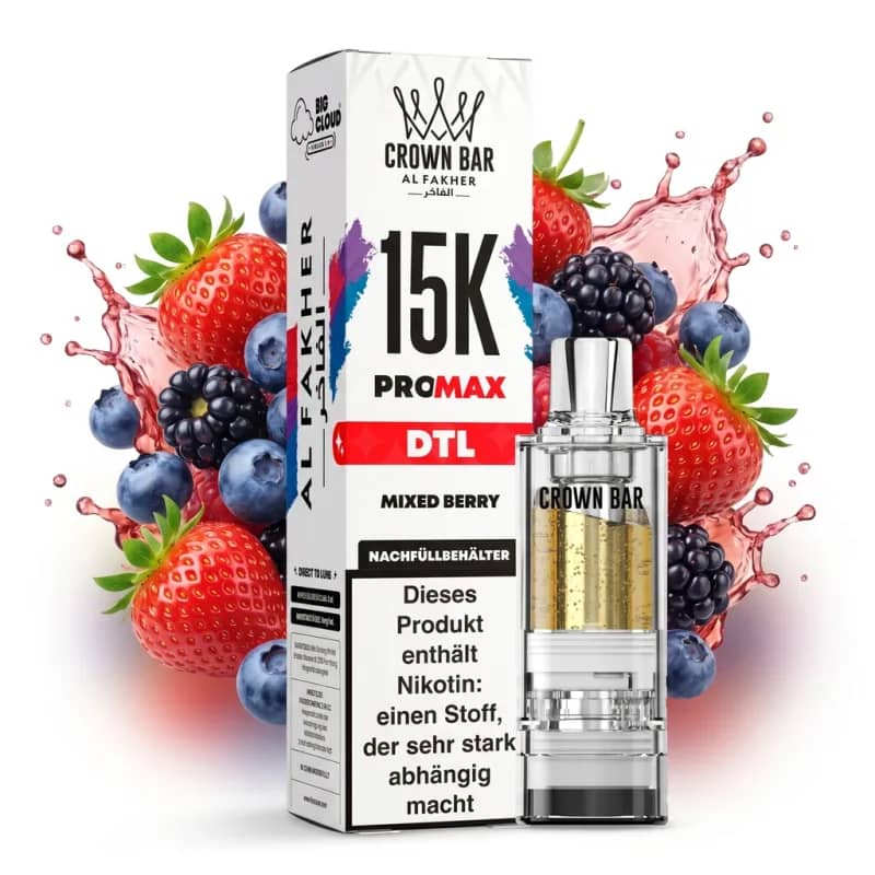 ALFAKHER CROWN BAR 15K PRO MAX - MIXED BERRY – POD