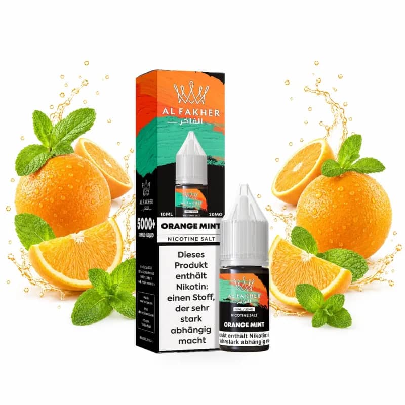 Alfakher Nikotinsalz Liquid 20mg 10ml – Orange Mint