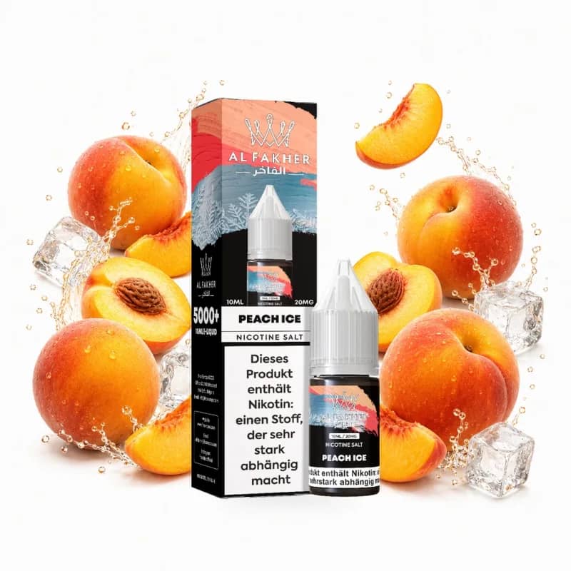 Alfakher Nikotinsalz Liquid 20mg 10ml – Peach Ice