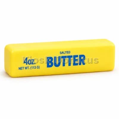 Butter Squishy Gelb mit Aufdruck, 1 Stück