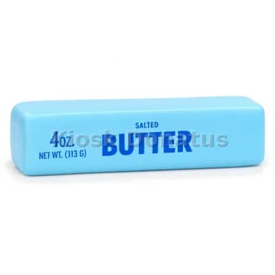 Butter Squishy Hellblau mit Aufdruck, 1 Stück