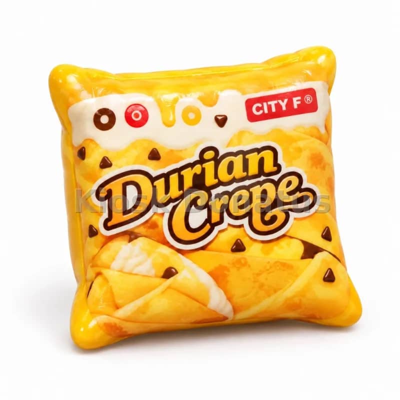 Candy Squishy Durian Crepe Orange/Gelb, 1 Stück