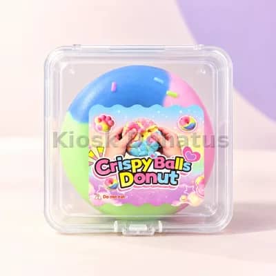 Crispy Balls Donut Squishy Blau-Grün-Rosa