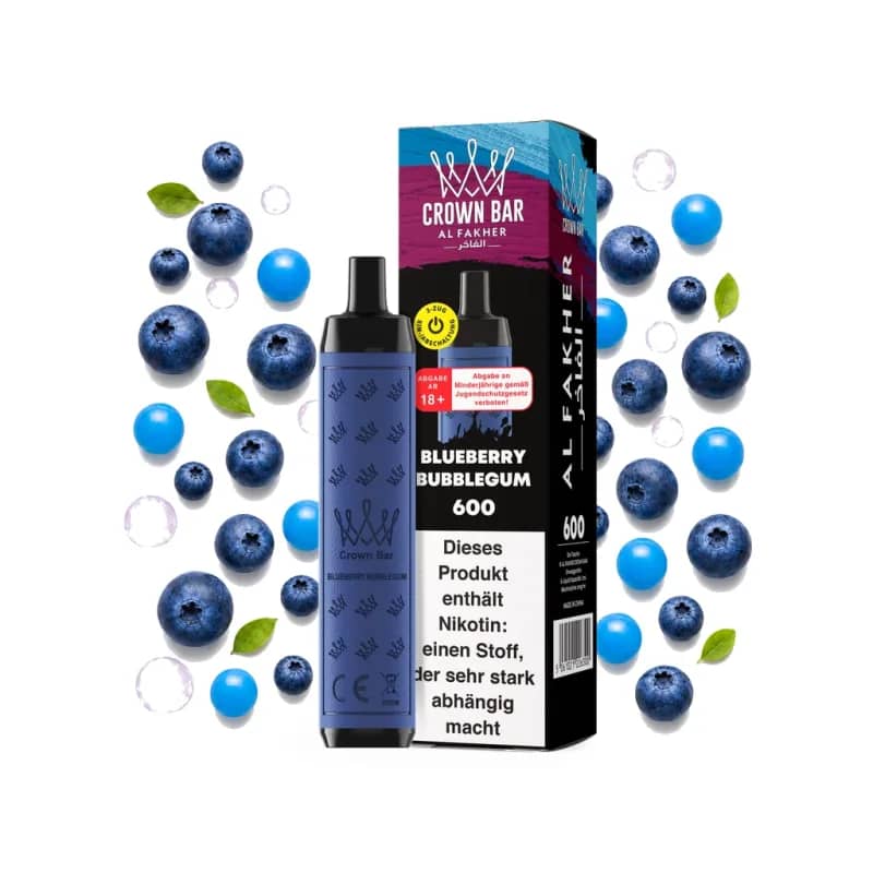 Crown Bar Alfakher 600 - Blueberry Bubblegum