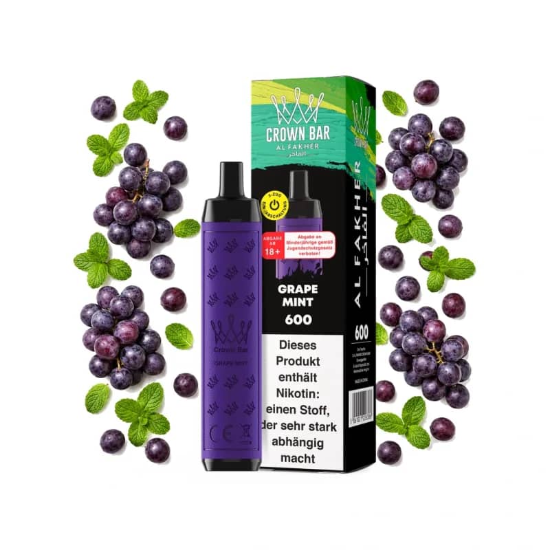 Crown Bar Alfakher 600 - Grape Mint