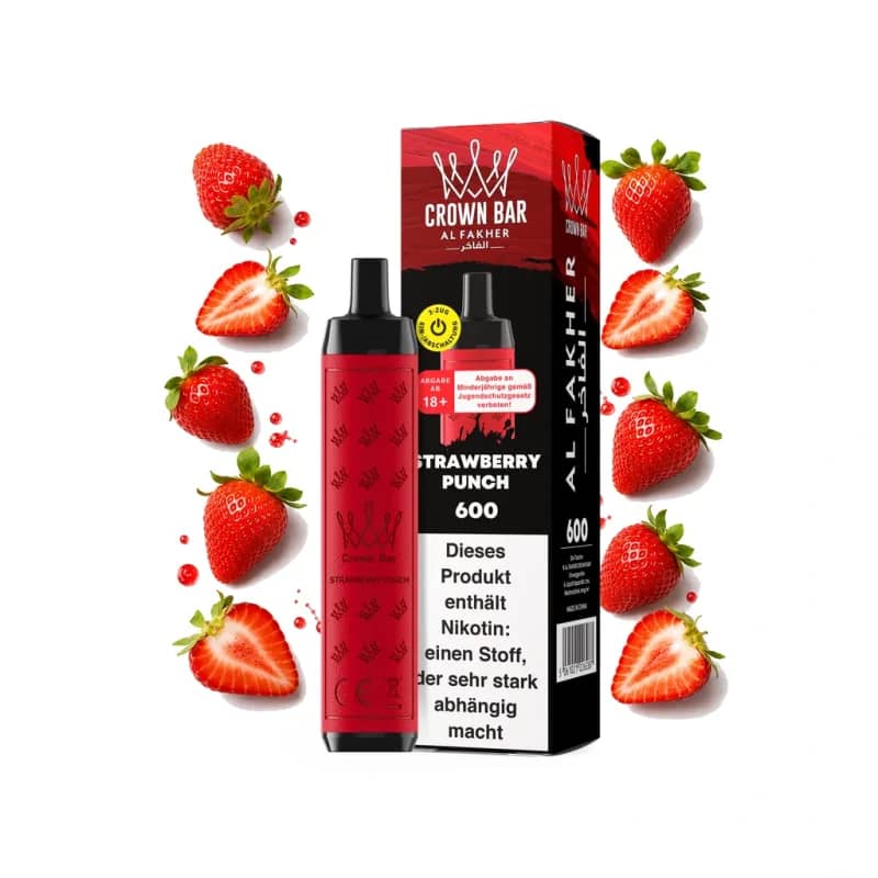Crown Bar Alfakher 600 - Strawberry Punch