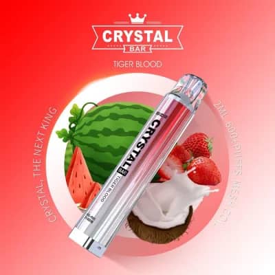 Crystal Bar – Einweg E-Shisha 600 Züge - Tiger Blood