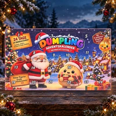 Dumpling Adventskalender Weihnachtsedition mit 24 Überraschungen