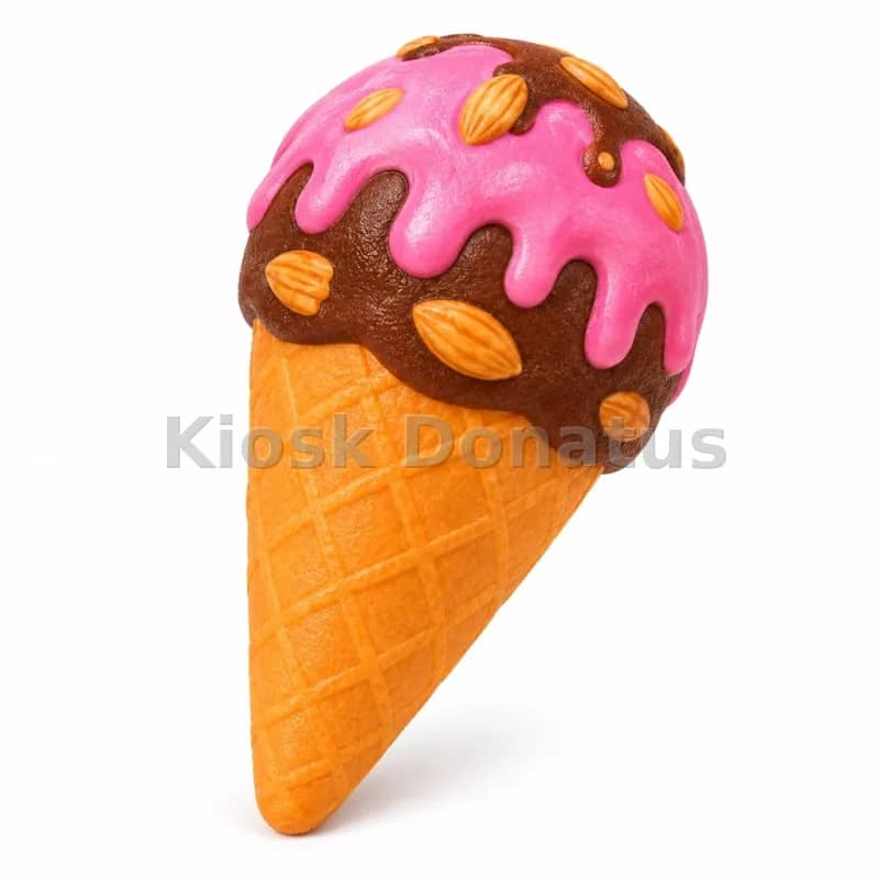 Eishörnchen Squishy Braun/Pink, 1 Stück