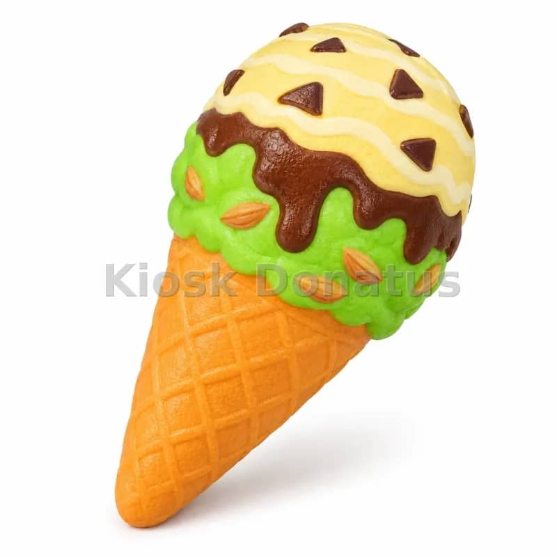 Eishörnchen Squishy Grün/Creme, 1 Stück