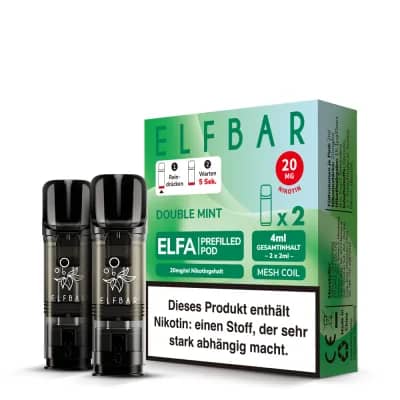 Elf Bar Elfa 2x 600 Züge Double Mint