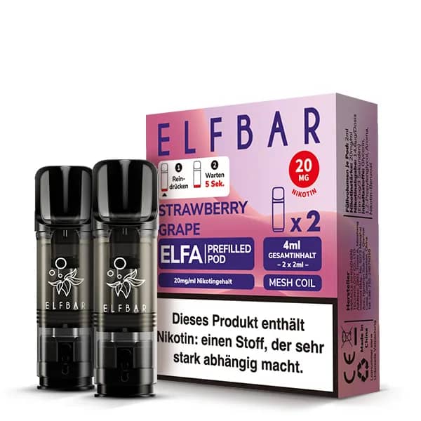 Elfbar Elfa 2x 600 Züge Strawberry Grape