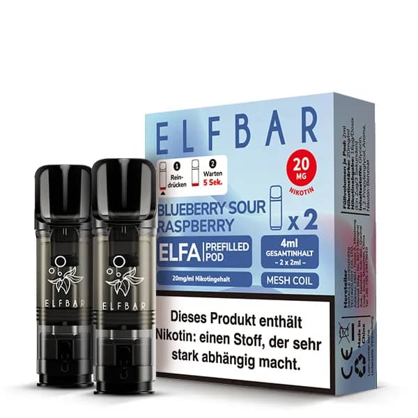 Elfbar Elfa Blueberry Sour Raspberry 2x 600 Züge
