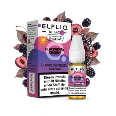 Elfbar ElfLiq Blackberry Cherry 10mg Liquid – 10 ml