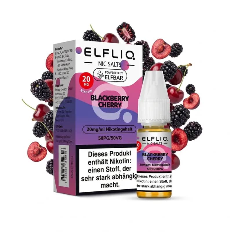 Elfbar ElfLiq Blackberry Cherry 20mg Liquid – 10 ml