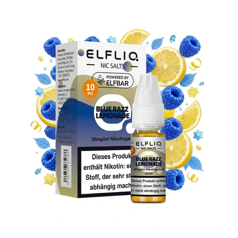 Elfbar ElfLiq Blue Razz Lemonade 10mg Liquid – 10 ml