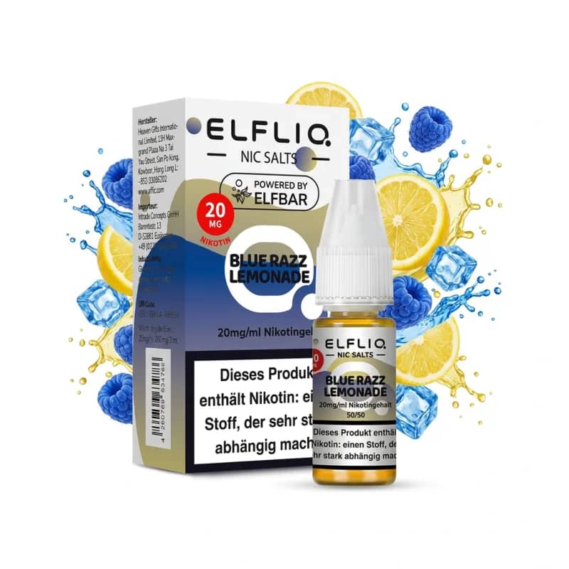 Elfbar ElfLiq Blue Razz Lemonade 20mg Liquid – 10 ml