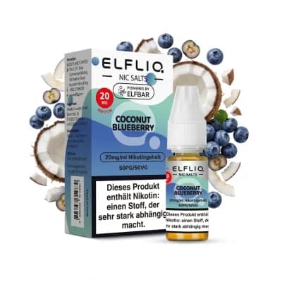 Elfbar ElfLiq Coconut Blueberry 20mg Liquid – 10 ml