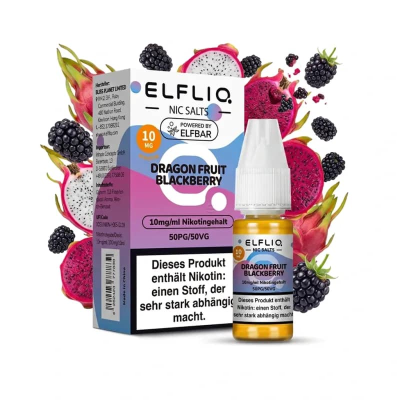 Elfbar ElfLiq Dragon Fruit Blackberry 10mg Liquid – 10 ml