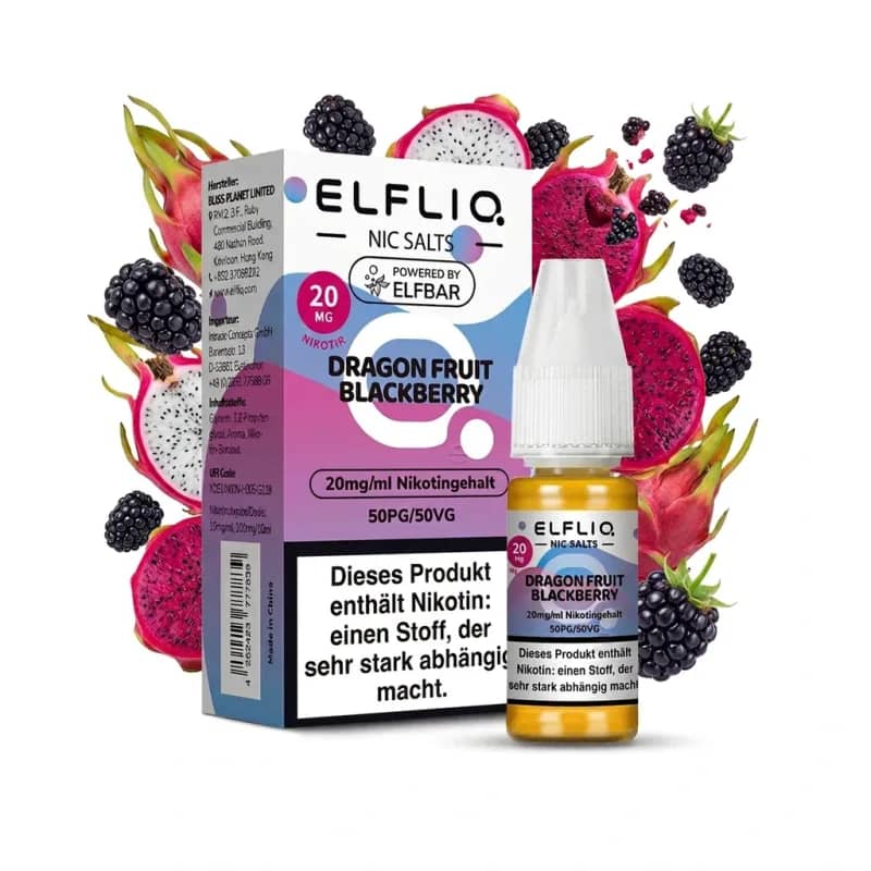 Elfbar ElfLiq Dragon Fruit Blackberry 20mg Liquid – 10 ml