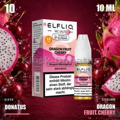 Elfbar ElfLiq Dragon Fruit Cherry 10mg Liquid - 10 ml