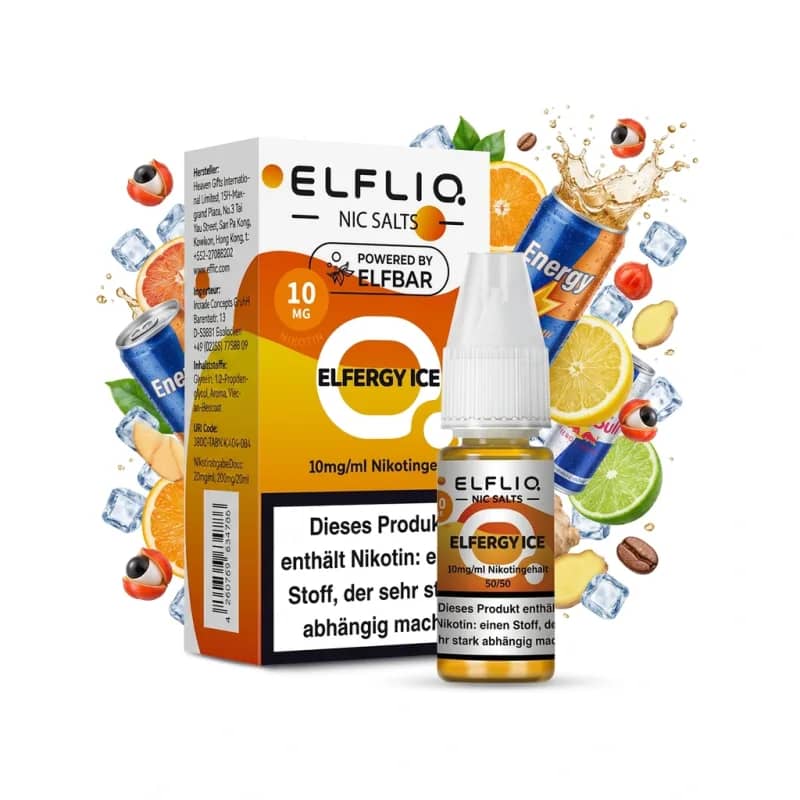 Elfbar ElfLiq Elfergy Ice 10mg Liquid – 10 ml
